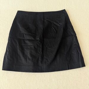 Banana Republic Pleated A-Line Mini Skirt Womens 6 Black Preppy Workwear